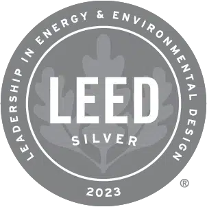 LEED Silver certified 2023 LEED Silver 2023